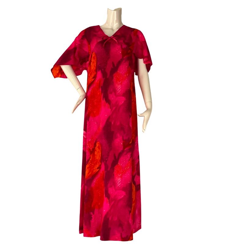 Sears Hawaiian V-Neck Maxi Dress